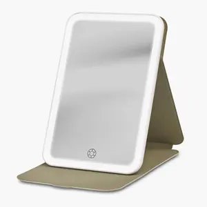 Travel Makeup Mirror with Lights and Adjustable Stand (iCV10)