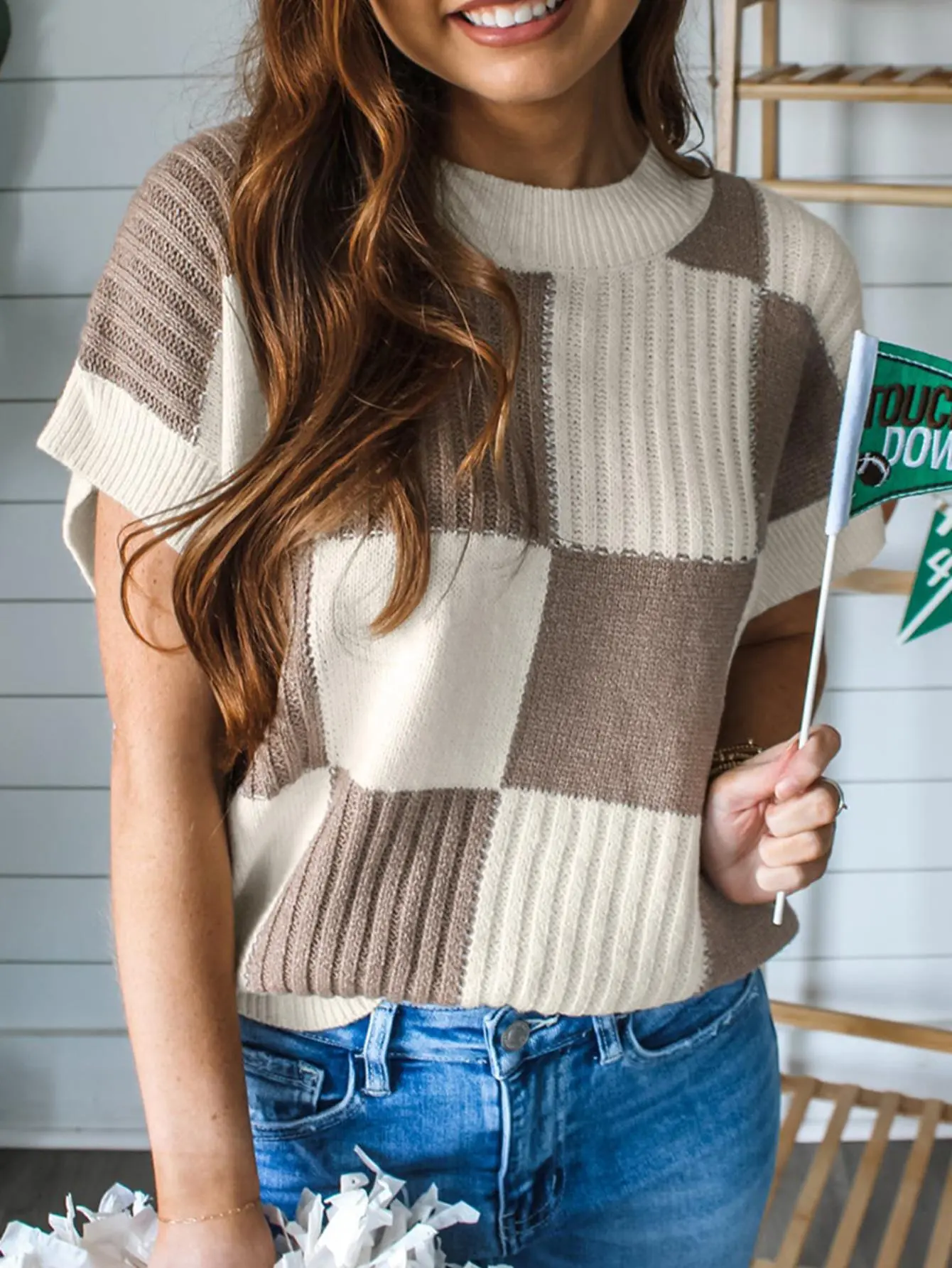 Women's Argyle Button Down Cardigan Sweater - Preppy Diamond Print Knit Long Sleeve Top Cozy Fall Old Money Aesthetic Knitwear Womenswear