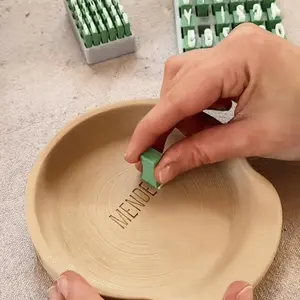 3D Printed Letter Stamp Set Compatible for DIY Crafts - Uppercase/Lowercase Alphabet, Numbers & Symbols with Plastic Stamps Suitable for Polymer Clay, Ceramic Pottery, Clay Slab Tools - Ideal Gift for Artists, Hobbyists, Ceramic Crafters