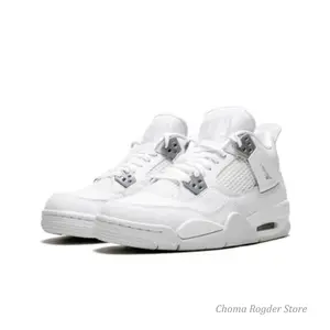 Retro White Fashion Casual Versatile Mid-Top Basketball Shoes - Sports Collectible Footwear