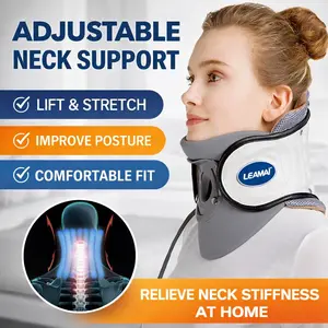 Inflatable Neck Support Pillow Adjustable Soft Neck Rest Collar for Home Office Travel, 360 Wrap Around Comfort, Breathable Cushion, Lightweight Daily Use Relaxation