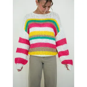 Rainbow Bright Sweater In White