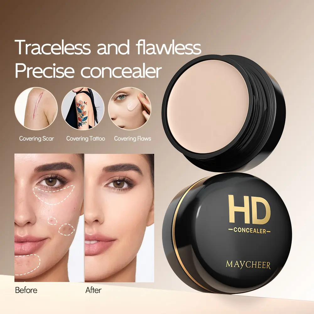 Full Coverage Concealer Balm, Waterproof Matte Finish, Suitable for All Skin Tones, Long Lasting, Plant-Based, Seamless Blend, Daily Use