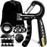 Unisex Adjustable Range Grip Strengthener 5-Piece Set - Home Workout Equipment, Gym Equipment for Hand Squeezing, Forearm, Wrist & Finger Training, Ideal for Baseball, Seniors