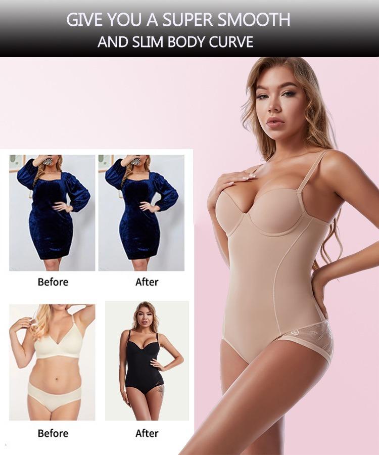 Women's Deep V Backless Slimming Body Shaping Bodysuit, S-XL Sizes Available, Casual Style, Plain Design, All Season Wear Women's Deep V Backless Slimming Body Shaping Bodysuit, S-XL Sizes Available, Casual Style, Plain Design, All Season Wear