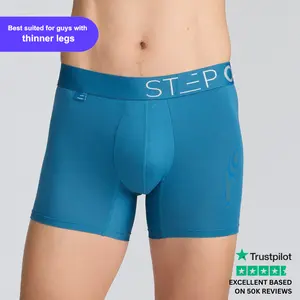 Step One Men's Trunk - Blowfish, Anti-Chafe, Breathable Bamboo Fabric, UltraGlyde Panels, Hidden Elastic Pouch, Premium Underwear, Athletic Daily wear