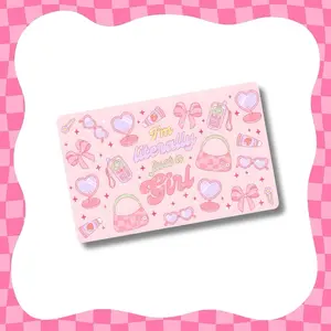 “I’m literally just a girl” Card Skin - Super Cute & Durable Vinyl Sticker- Water-Resistant & Versatile for Various Card Sizes