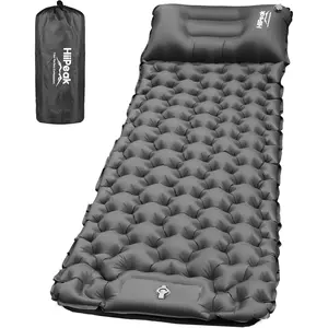 Sleeping Pad for Camping- Ultralight Inflatable Sleeping Mat with Built-in Foot Pump & Pillow, Upgraded Compact Camping Air Mattress for Camping, Backpacking, Hiking