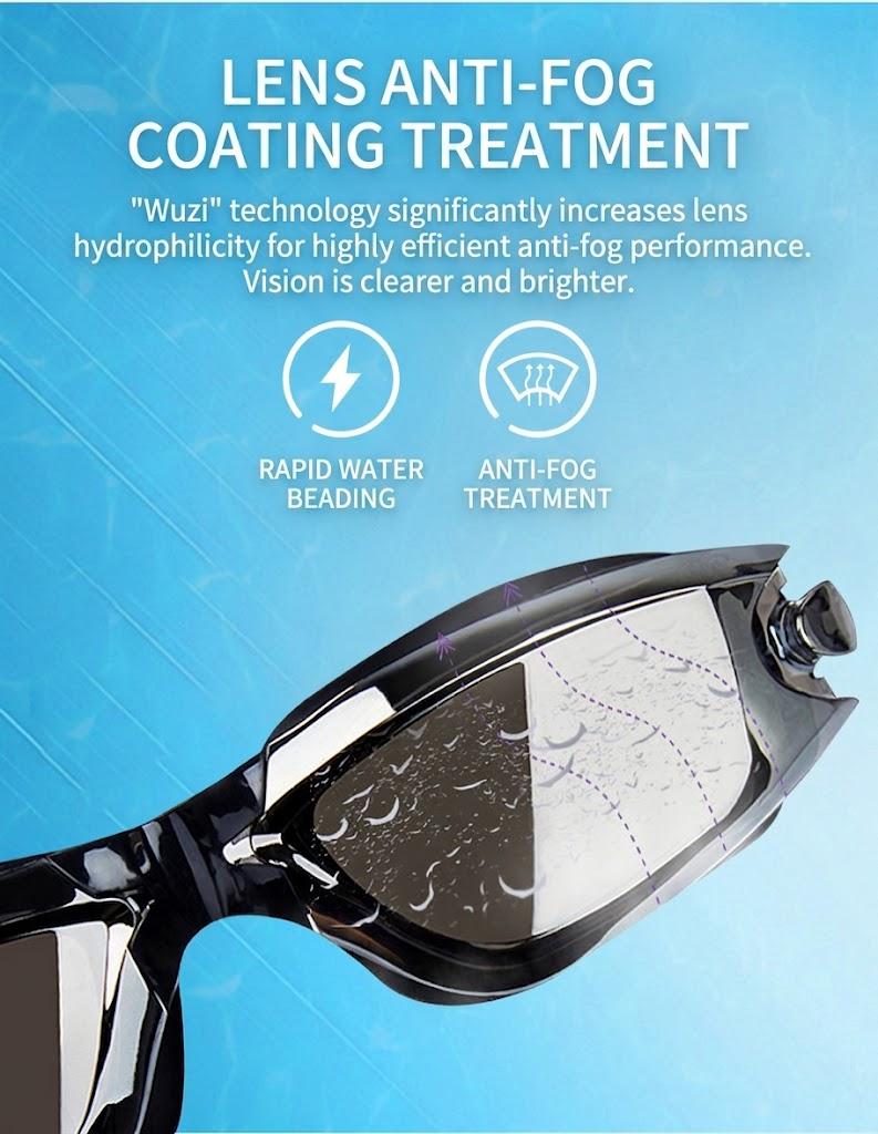 Anti-Fog UV Swim Goggles | Electroplated Mirror Lens, Adjustable Strap, Silicone Comfort Fit