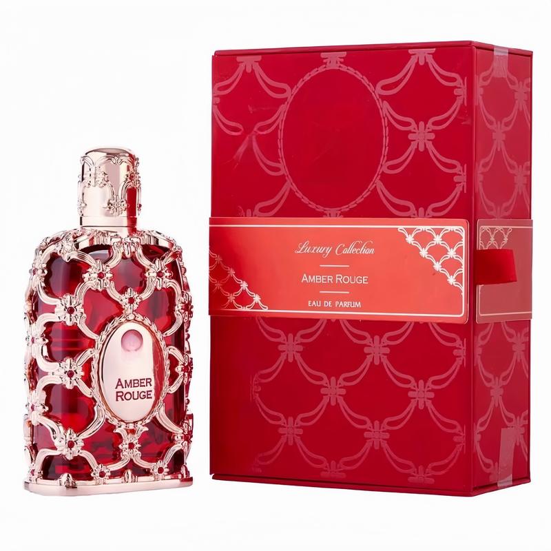AMBER ROUGE Unisex Eau de Toilette – 2.7 oz (80ml) | Long-Lasting Vanilla Perfume with Pheromones | Midnight Ballerina & Vanilla Voyage Scents | TikTok-Viral Gender-Neutral Fragrance, Perfect as Cologne to Buy Your BF or GF