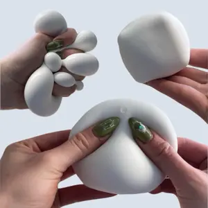 Satisfying Mochi Marshmallow White Stress Ball Sensory Toy Squishy ASMR Return to Original Shape Slime Texture