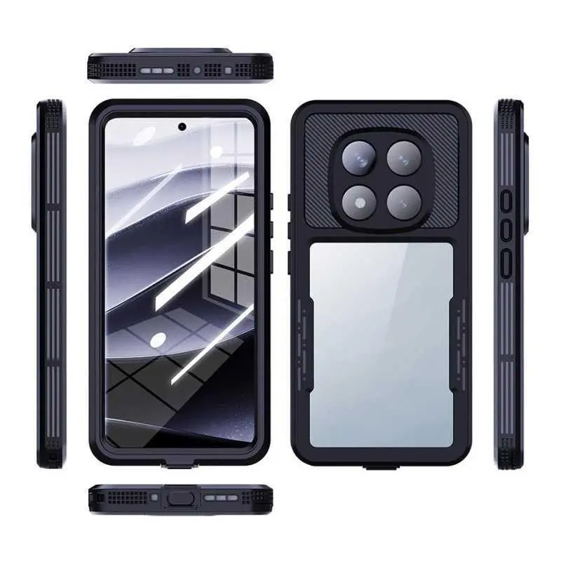For Redmi Note 14 Pro Waterproof Phone Case Sports Diving Full Coverage Drop-Resistant Sealed Phone Protective Case HNB72