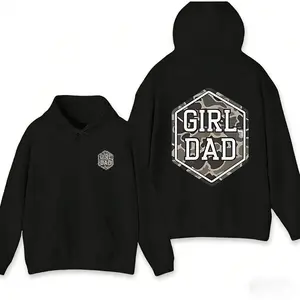 Camo Girl Dad Hoodie – Limited Edition Hunting Graphic, Cozy Streetwear, Viral Father’s Day Gift