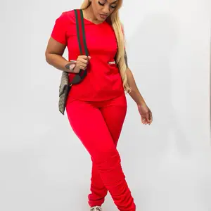 Red Stacked Leg Medical Uniforms Womenswear Workwear Comfort