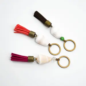 Handmade Hawaiian Cone Shell Bronze Keychain [3 Left]