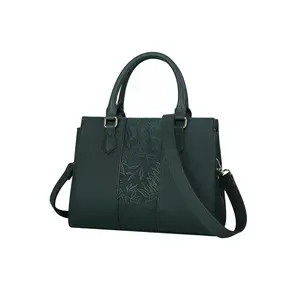 Women's Fashionable Floral Embossed Handbag, Floral Embossed Satchel, Casual Versatile Shoulder Tote Bag, Trendy All-match Crossbody Bag for Daily Life & Work, Valentine Gifts for Her