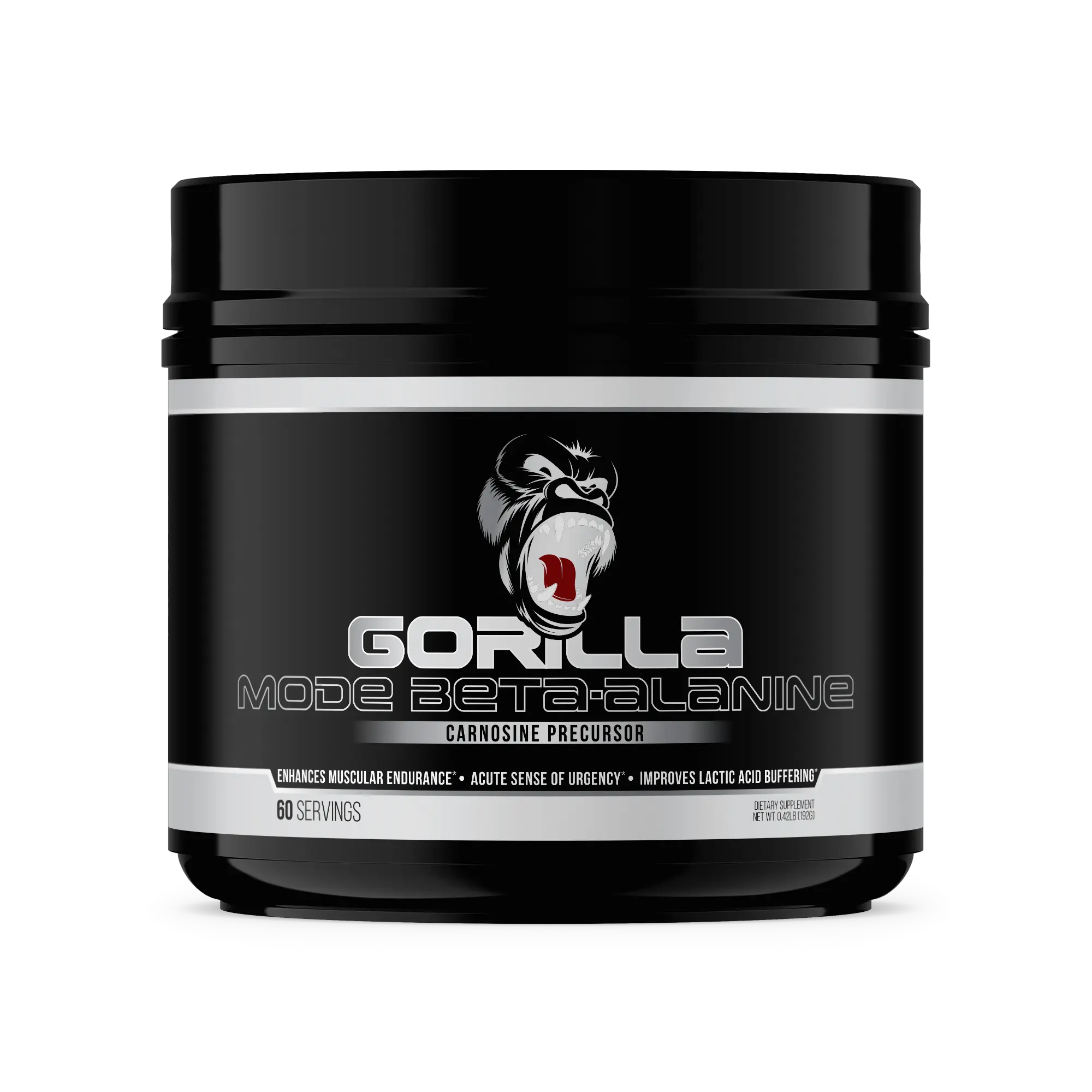 Gorilla Mode Beta-Alanine – Carnosine Precursor, Enhanced Muscular  Endurance - 3.2 Grams per Servings - Unflavored (60 Servings)