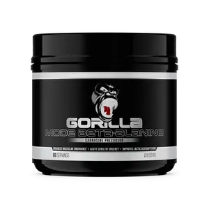 Gorilla Mode Beta-Alanine – Carnosine Precursor, Enhanced Muscular Endurance -  3.2 Grams per Servings - Unflavored (60 Servings)
