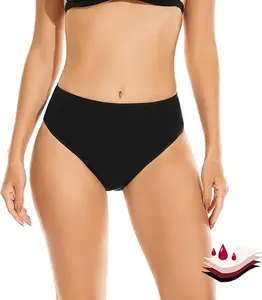 LEOVQN Leakproof Period Bikini Bottoms UV50+ Waterproof Menstrual Swimwear for Women Teens Light Flow Beach Pool