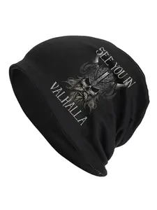 1PC	Hat See You In Valhalla Viking Skull Thin Caps For Men Women Skullies Beanies Ski Caps Soft Bonnet Hats
