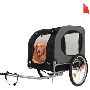 Dog Bike Trailer, 88LBS Pet Stroller Cart Bicycle Carrier- Bicycle Trailer Coupler, Quick-Release Wheels & Easy-Fold Frame for Small/Medium Pets - Washable Non-Slip Lining, Pet Carrier