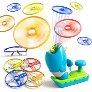 Flying Disc Launcher Outdoor Indoor Game Toys Gifts for 3 4 5 6 7 Year Old Boys Kids, Outdoor Outside Game Toys for Boys Girls Ages 3-5 4-8, Ideal 3 4 5 6 Year Old Birthday Gifts