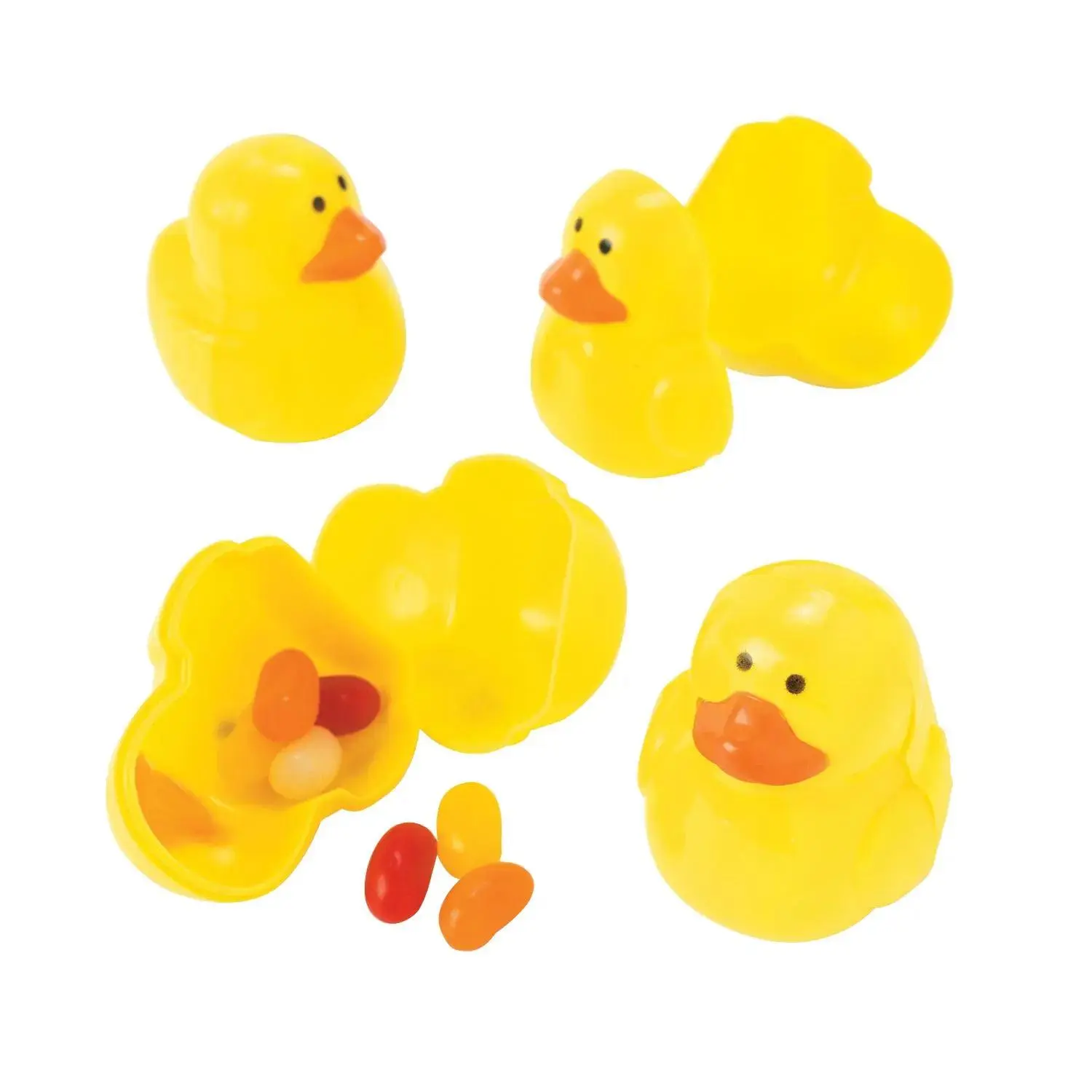 12-Pc 3 Inches Duck Shape Plastic Decorative Easter Eggs - For Garden, Tub Use (Kitchenware & Drinkware Accessory Compatibility), Basket