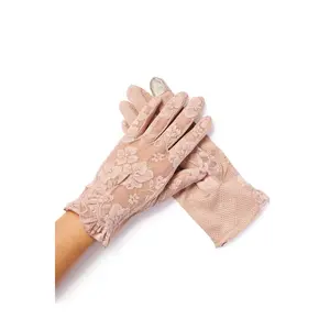 Lacey Floral Overlay Lace Gloves