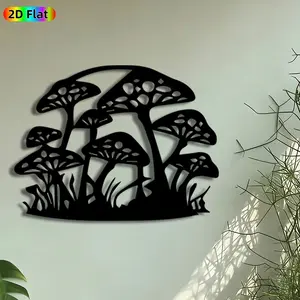 1pc Mushroom Cluster Metal Wall Art, Forest Mushroom Statue Mural, Artistic Metalwork, Intricate Craftsmanship, Perfect for Housewarming, Easter Decor, Perfect for Living Room Garden Fence Coffee Shop Decor, Ideal Gift for Nature Enthusiasts.