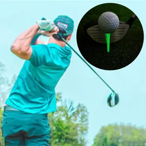 10 pieces of glow-in-the-dark golf tee pegs, 70mm and 83mm plastic cup-shaped fluorescent tee pegs