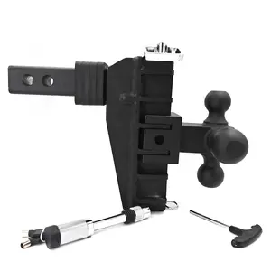 Garvee Adjustable Trailer Hitch Ball Hitch Fits 2-Inch Receiver, Tow Hitch Tri-Ball(1-7/8 x 2 x 2-5/16"), 6-Inch Drop/Rise Ball Mount Hitch w/Anti-Theft Pin for Truck Trailer RV Camper