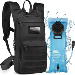 3L Hydration Tactical Backpack | TPU Bladder 9-Pocket Molle Water Backpack for Hiking, Biking, and Hunting