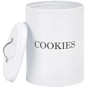Cookie Jar with Lid Counter Top Canister Decorative Storage Container for Farmhouse Kitchen