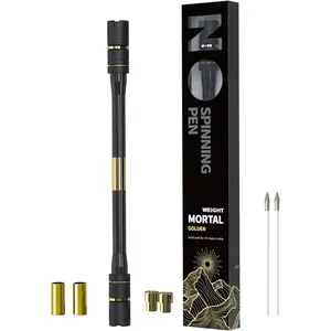 Mr. Nope Weighted Mortal Spinning Pen Mod  Trick Spin Pen for Precision & Practice Heavier, Balanced, Anti-Slip Grip, Writable Brass Weights ()