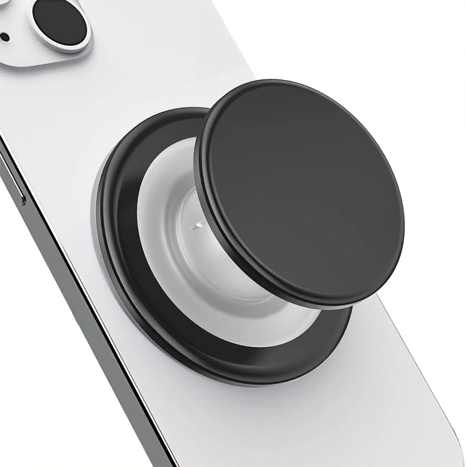 Grippopso for Magsafe Phone Grip, Magnetic Phone Grip Holder, Magnetic Collapsible Expandible Mobile Phone Grips Stand Holder for iPhone 17 16 15 14 13 12 Series, Transparent Black car item
