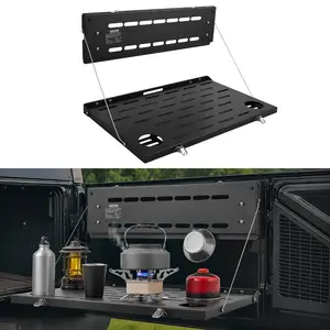 VEVOR Tailgate Table for 2021-2026 Ford Bronco 4 Door Hardtops (Exclude Bronco Sport), Foldable Molle Panel Drop Down Table, Rear Door Cargo Storage Rack Shelf Luggage Holder CarrierVEVOR Super Brand Day