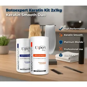 Kit Expert Hair Botox BotoExpert Keratin Smooth + Mask Platinum Blond Treatment 2x1kg/35.2 fl.oz