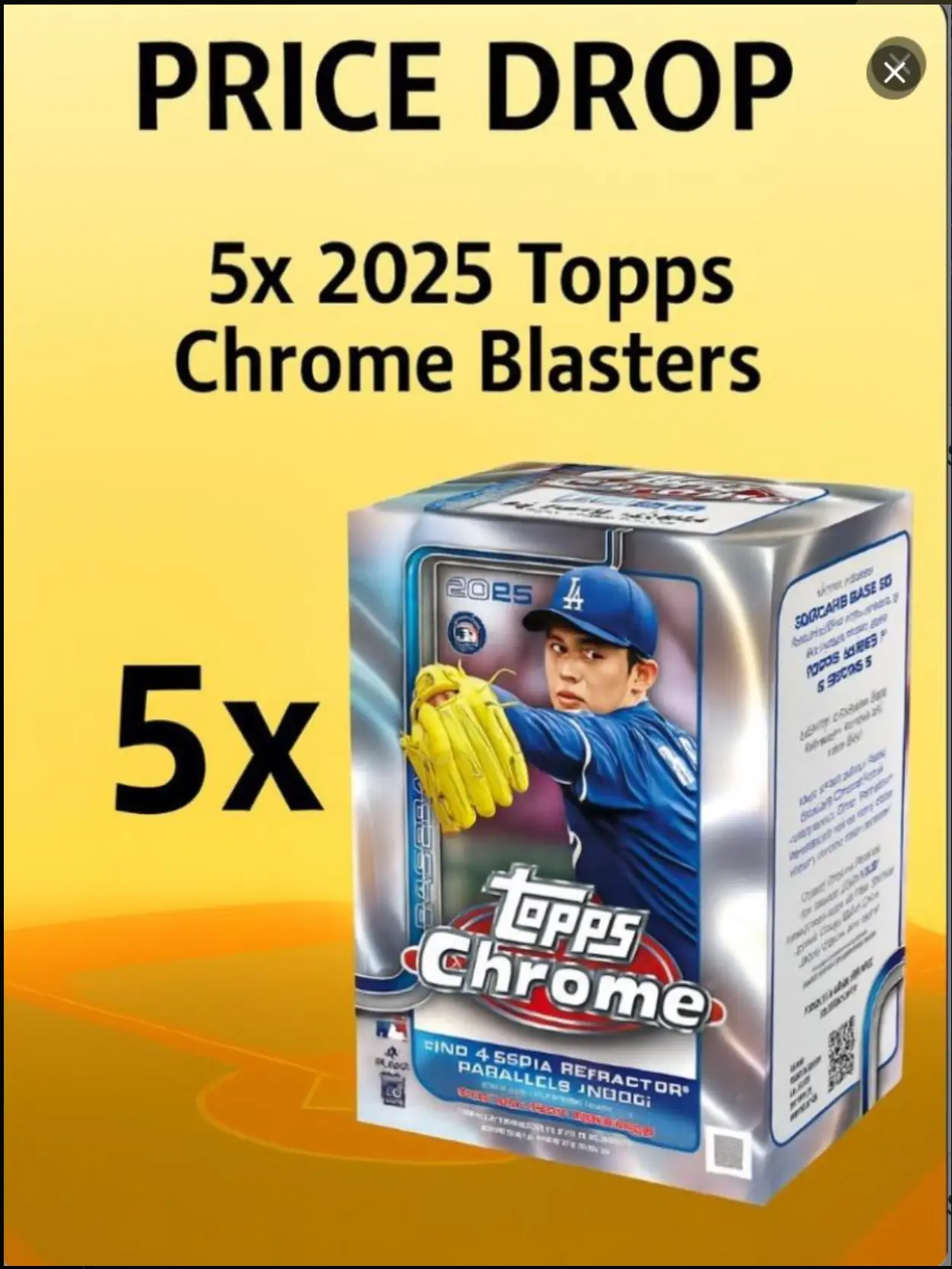 9/4 Price Drop #2 - 3x 2025 Topps Chrome Mega Boxes