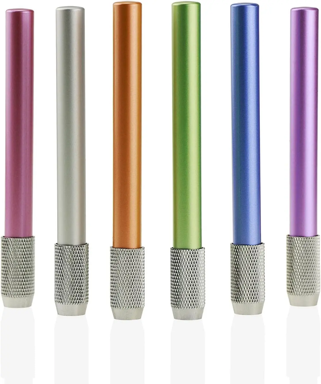 Assorted Colors Pencil Lengthener  Pencil Extender Holder for Colored Pencils in Regular Size (6 Pcs)
