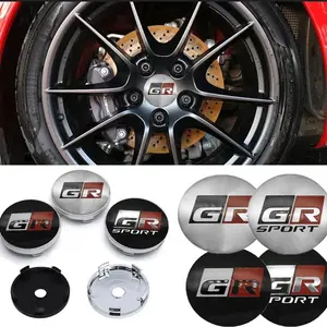 4Pcs 56mm Stickers+60mm Car Styling GR SPORT Logo Wheel Center Hub Caps Rim Cover Badge Emblem Stickers For Toyota Corolla CHR RAV4 86 Yaris Avensis Prius Camry Accessories
