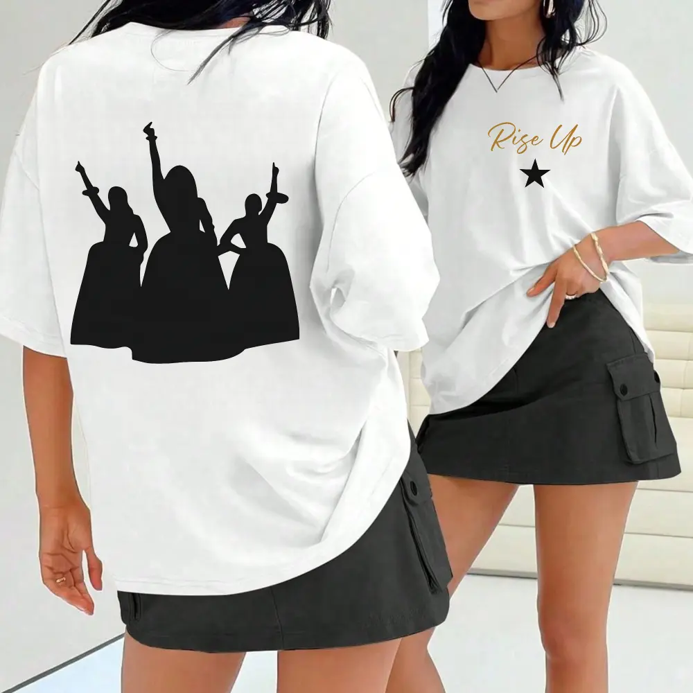 Rise Up Shirt: Schuyler Sisters Work Tee, Hamilton Musical Gift - Double-sided printing