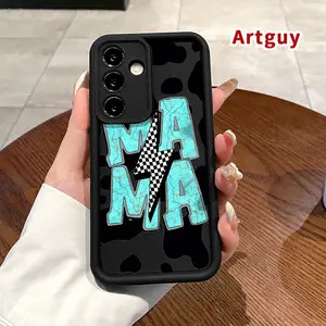 Case for Samsung S24 ultra plus S25 S23 S22 Ultra Plus Cow Skin Mama Advanced fashion gift Anti-Scratch Shockproof Soft Silicone Protective Cover