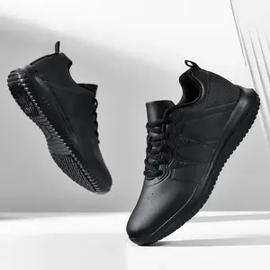 Picks Non Slip Work Shoes Waterproof SRC OilResistant Breathable Mesh Comfort Chef Footwear Men'sAnd Women's Versions Black nurse stylish shoes Closed, non slip work shoesRAIMENTRY