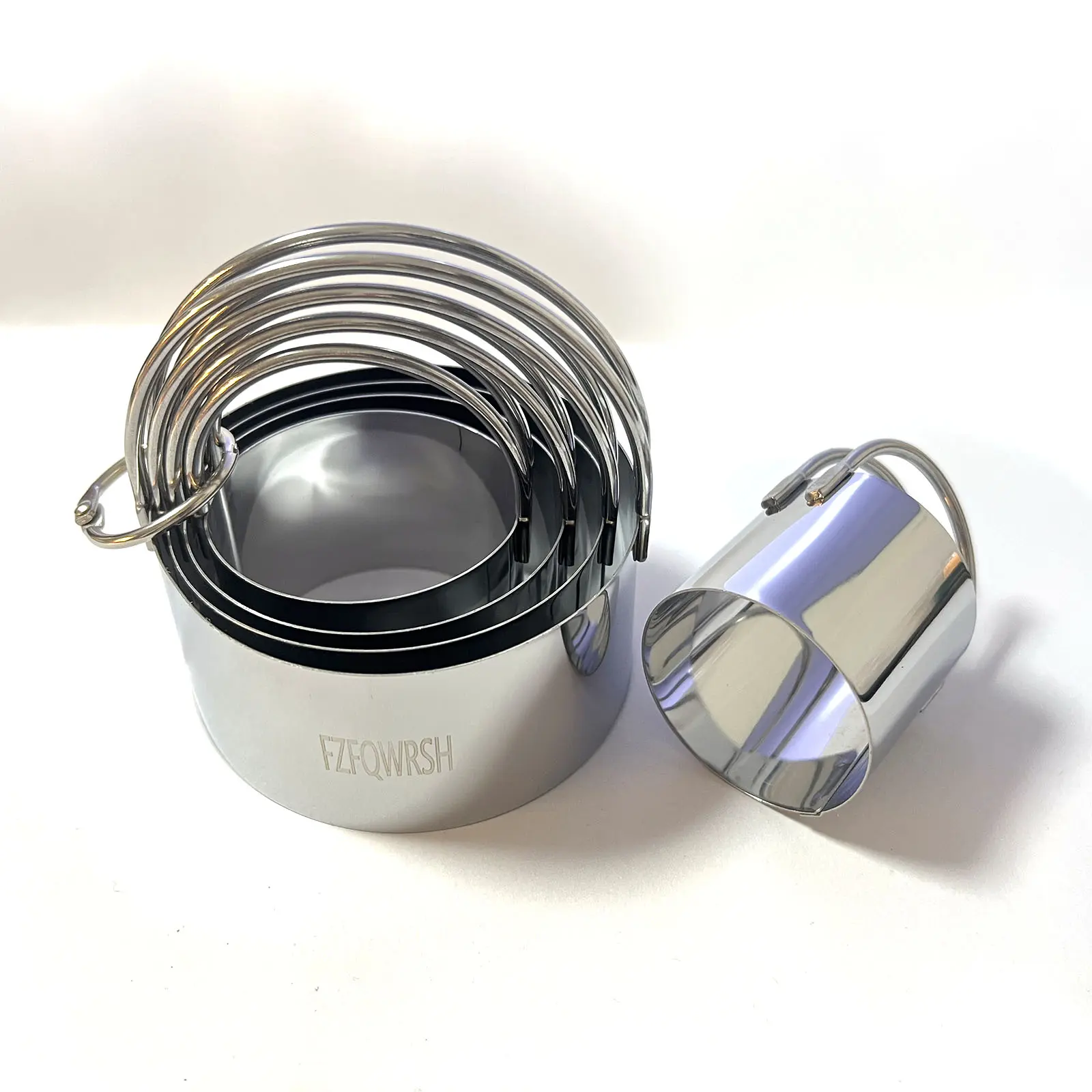 Viral Aesthetic Baking Molds! Stainless Steel Cookie & Biscuit Cutter Set with Ergonomic Handle. Stop Hurting Your Hands! Perfect Clean Cuts for Scones, Pastries & Sandwiches. Nesting Storage Ring. Upgrade Your Kitchen.