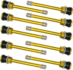 TR572 Truck Tire Valve Stems (Pack of 10), Heavy Duty Brass Commercial 3-3/4" Valve Stems for Rim Φ.625", Replacement Clamp-in Valve Stem for Truck, Bus and RV