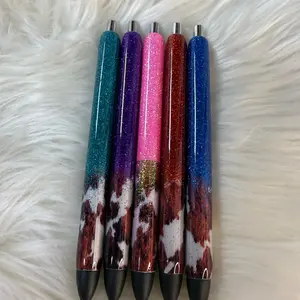 Cow Hide/ Glitter Epoxy Gel Pen