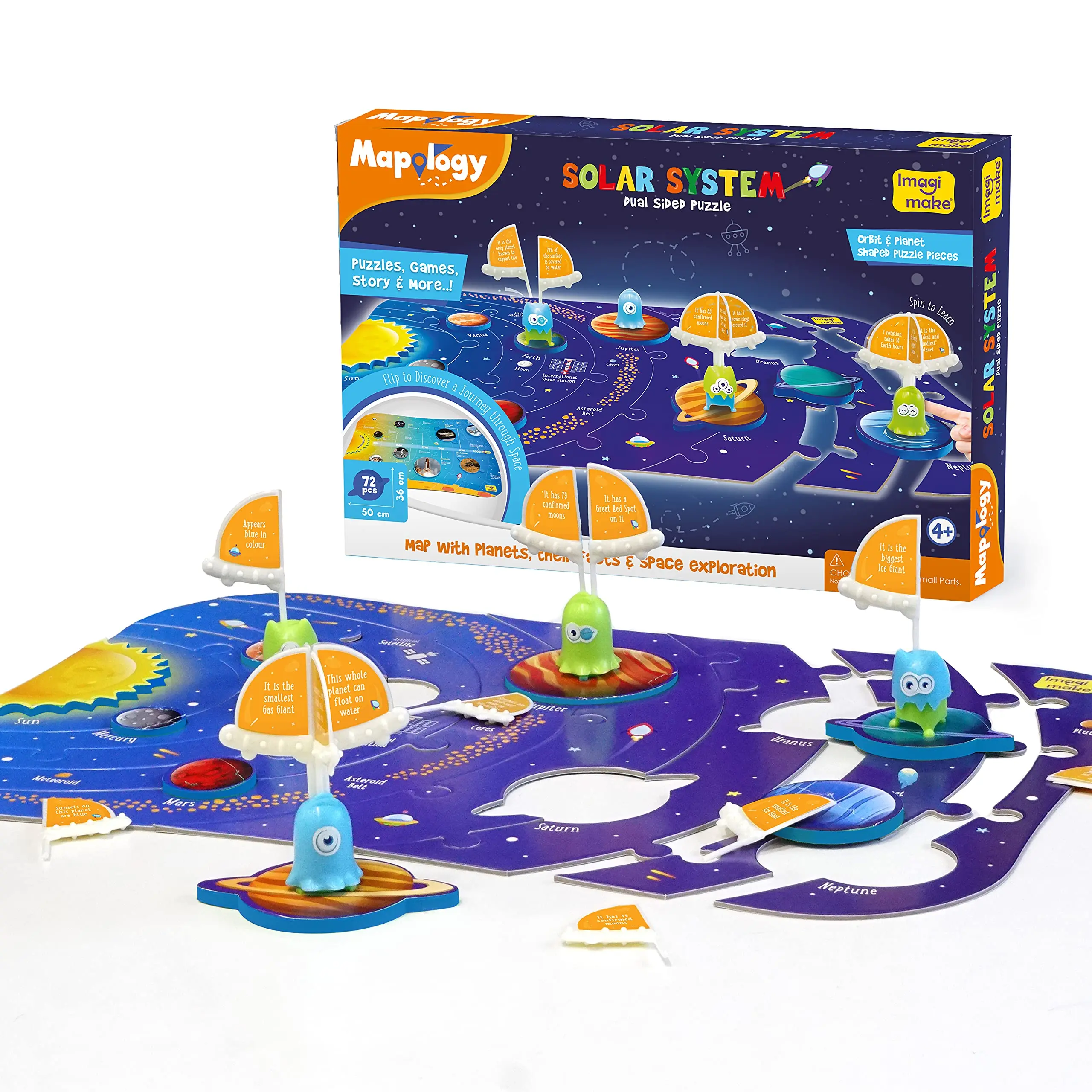 Imagimake Mapology Solar System for Kids | Educational Toys for Kids 5-7 | Space Toys | Puzzles for Boys & Girls Ages 4-8 | 6 Year Old Boy Gifts & Girl Gifts