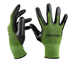 Bamboo Gardening Gloves – Ultra Grip, Cut-Resistant, Breathable & Flexible for Gardening, Fishing & Outdoor Work (Small)