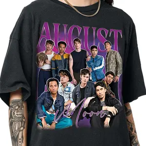 August Moon Shirt Style Fans Gift Graphic Shirt Oversize Shirt, Nicholas Galitzine Homage Fan Tees, Character Purple Heart