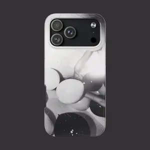House Of Balloons Monochrome Abstract Bubbles Phone Case | Black White Geometric